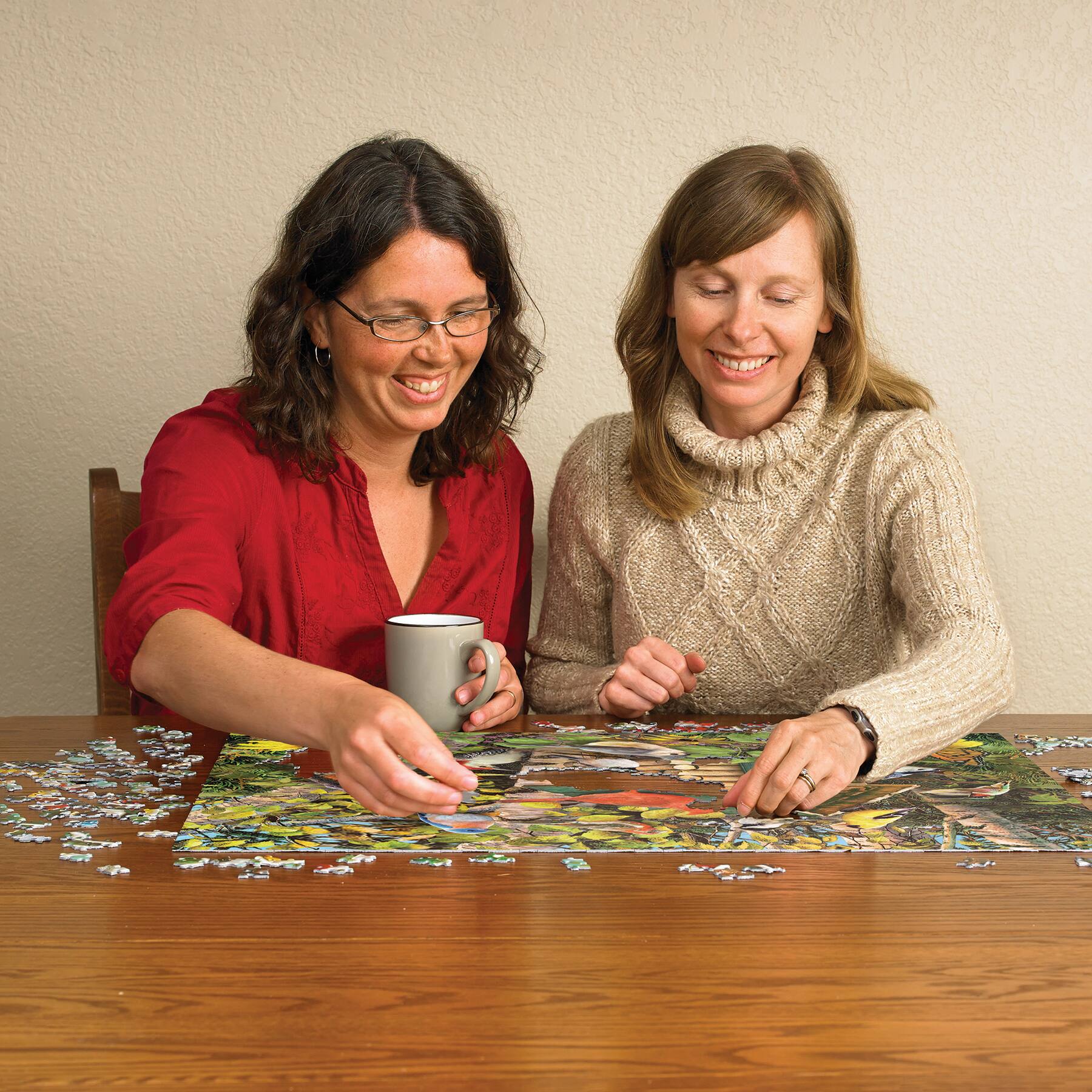 Alt View 1. Outset Media - Outset Media: Cobble Hill 1000 Piece Puzzle: Bird Cabin - Reference Poster Included.