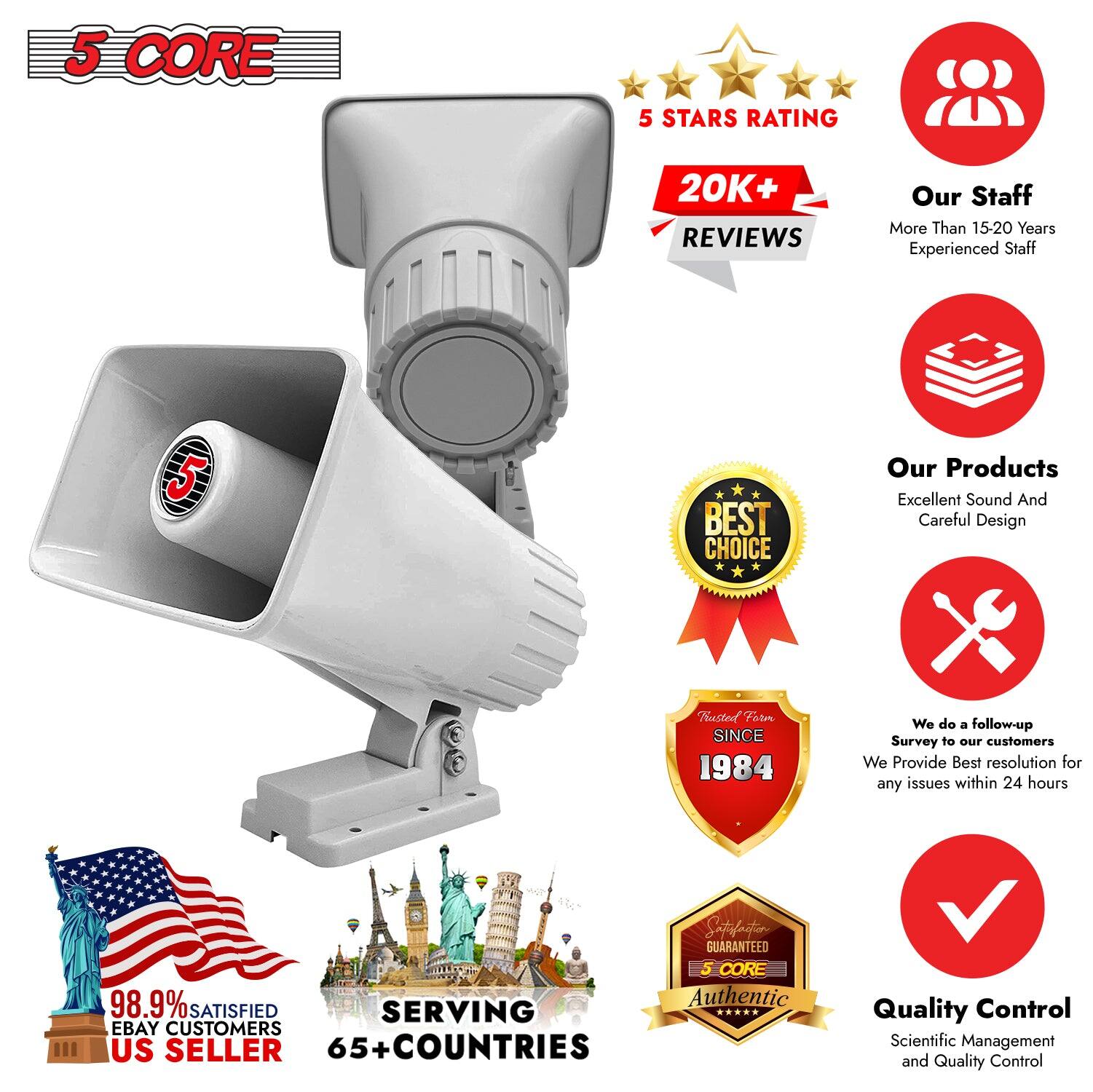 5 CORE  
5 STARS RATING  
20K+ REVIEWS  

Our Staff  
More Than 15-20 Years Experienced Staff  

Our Products  
Excellent Sound And Careful Design  

We do a follow-up Survey to our customers  
We Provide Best resolution for any issues within 24 hours  

Satisfaction GUARANTEED  

5 CORE  
98.9% Authentic  

Serving 65+ COUNTRIES  

Quality Control  
Scientific Management and Quality Control  

98.9% SATISFIED EBAY CUSTOMERS  
US SELLER