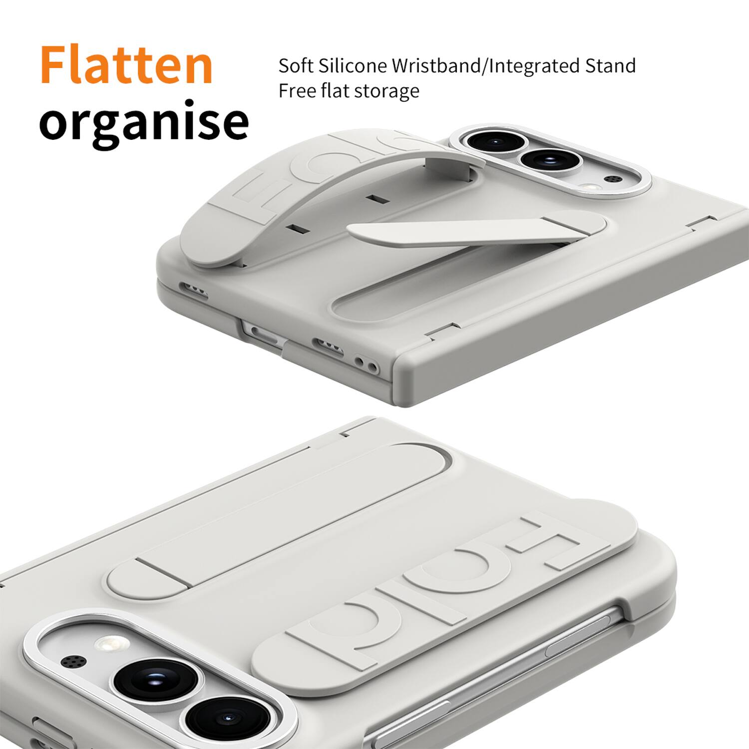 Flatten Soft Silicone Wristband/Integrated Stand Free flat storage organise