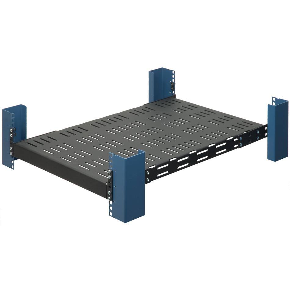 Alt View 4. RackSolutions - RackSolutions 1U Heavy Duty Fixed Shelf 28in Depth for 23in EIA Racks - Black.