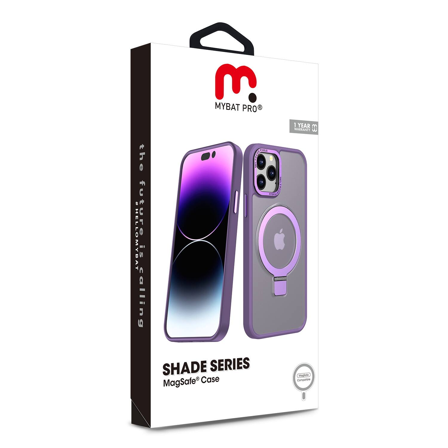 the future is calling  
#HELLOMYBAT  
MYBAT PRO  
SHADE SERIES  
MagSafe Case  
1 YEAR WARRANTY