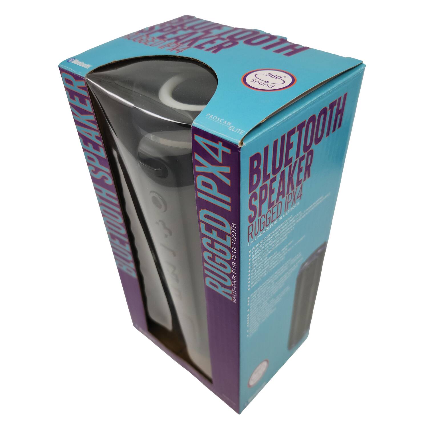 64 PAKCR 4 H Bebet  
360° Sound  
PROSCAN SPEAKER IPX4 ELITE BLUETOOTH SPEAKER X4 OCT D - 2N - BLUE TOOTH RUGGED AA T4 N2  
RUGGED IPX4  
BLUETOOTH SPEAKER  
RUGGED IPX4  
360° Sound  
RUGGED BLUETOOTH SPEAKER