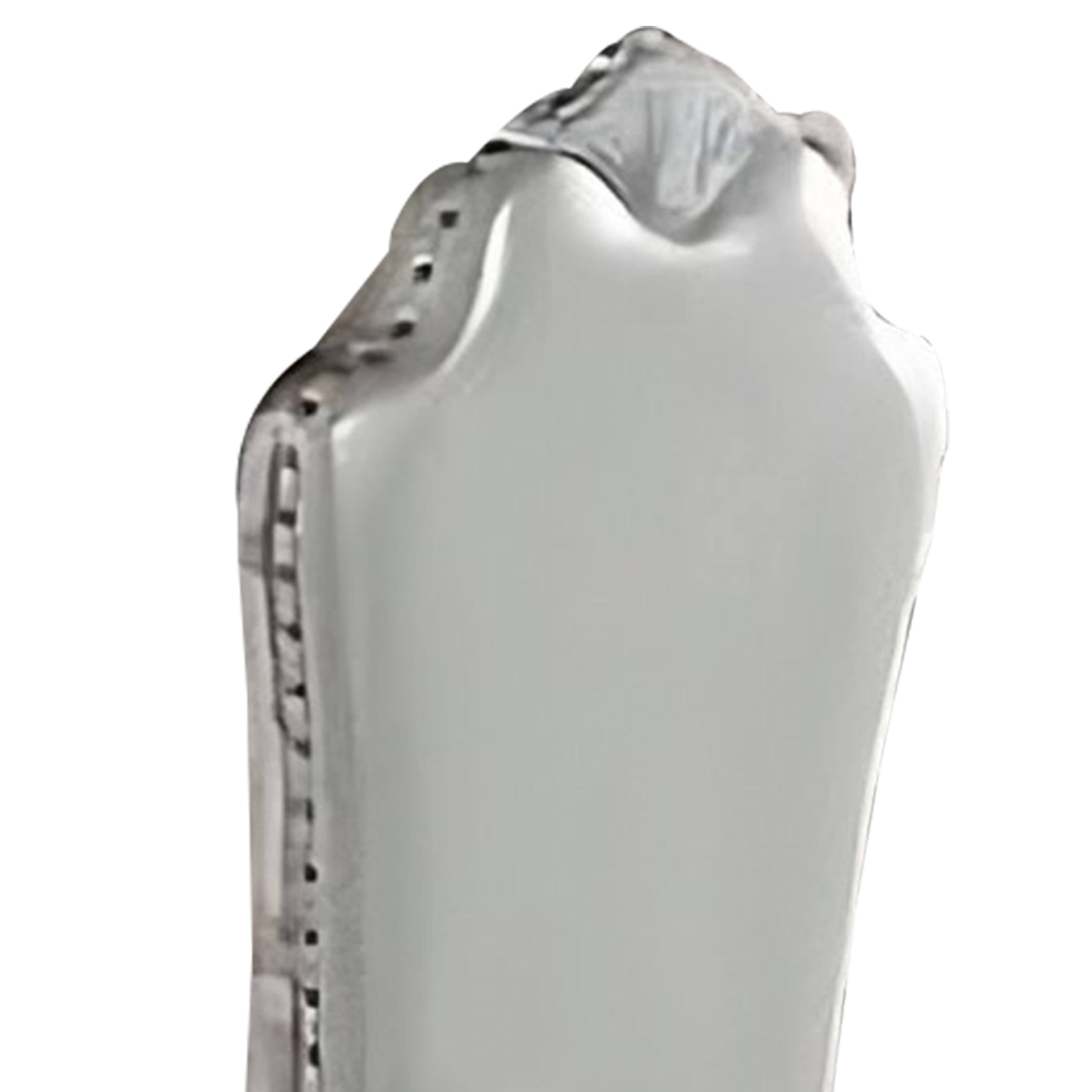 Alt View 2. Manhattan Lane - Ally 25 Inch Side Chair Set of 2, Curved Top, Carved Scrolled Motifs - White, Silver.