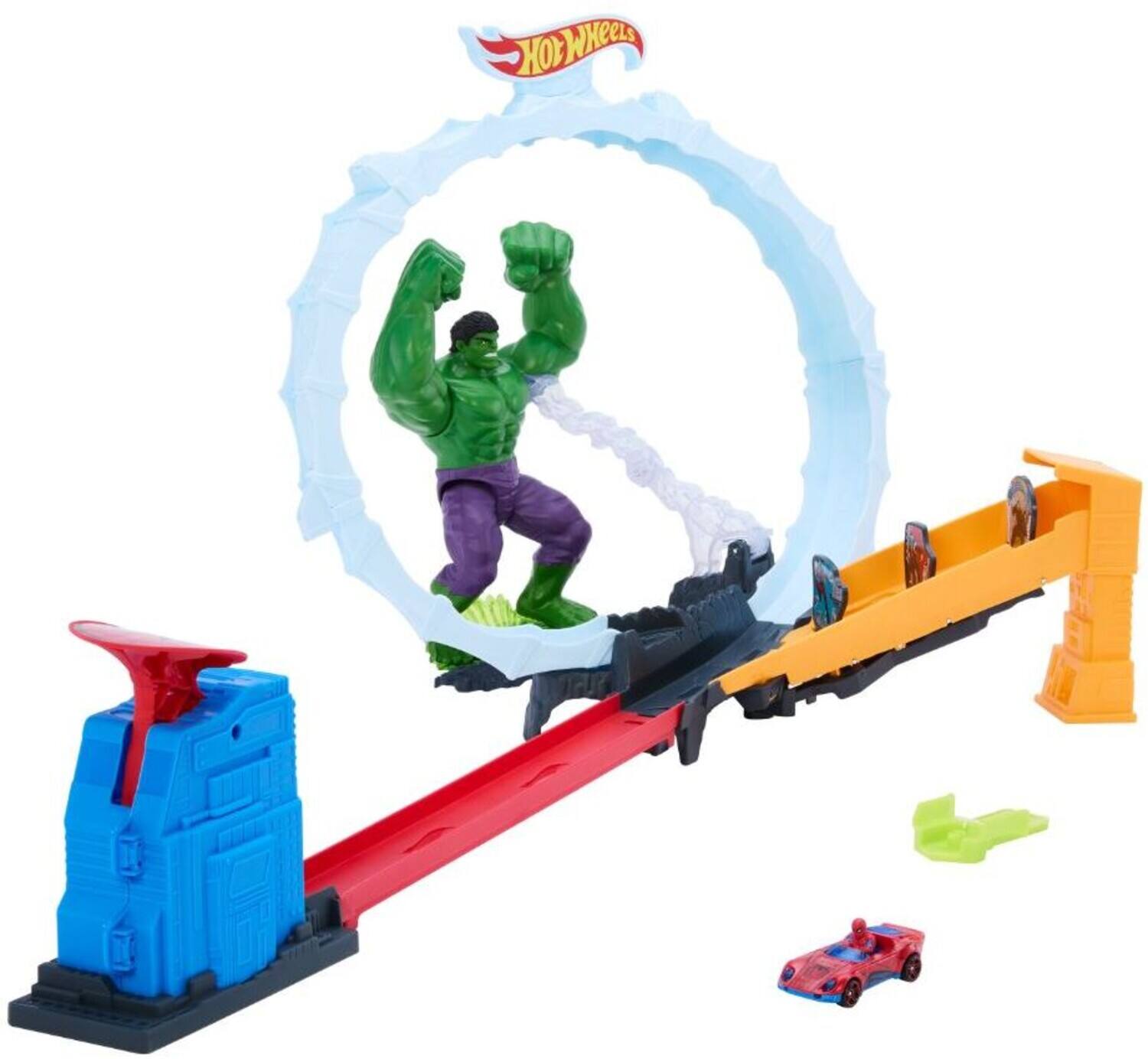 Alt View 1. Mattel - Hot Wheels Superstar Speeders Spider-Man & Hulk Smashdown   - COLLECTIBLES - Multicolor.
