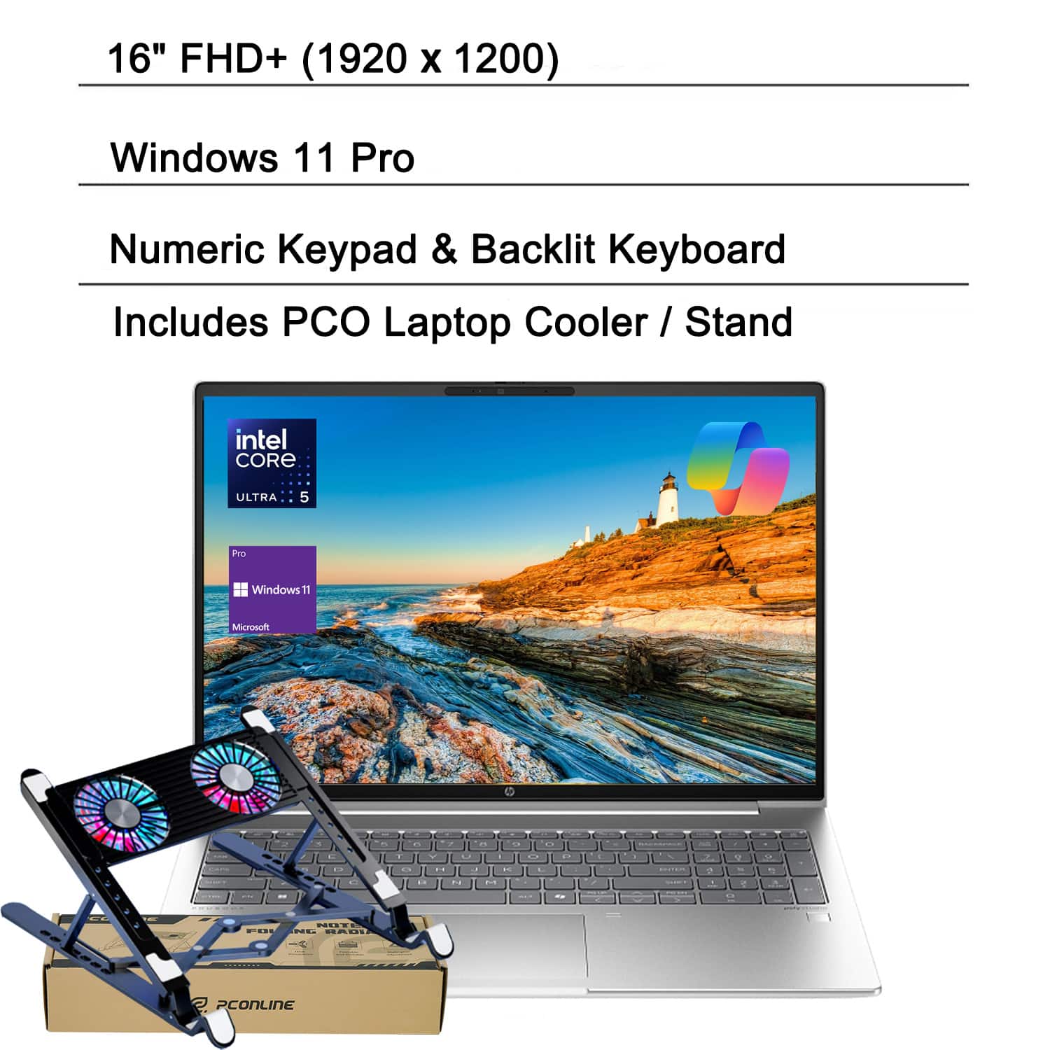 HP - ProBook 460 16" FHD+ Laptop - Intel Core Ultra 5 125U with 64GB RAM - 2TB SSD - Copilot, For AI Powered Professionals - Silver