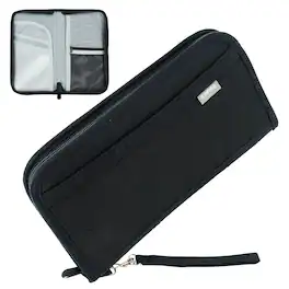 Fosmon - Passport Holder for Travel, Passport Holder for ID Credit Card & Travel Document Organizer, Slim Passport Cover - Black