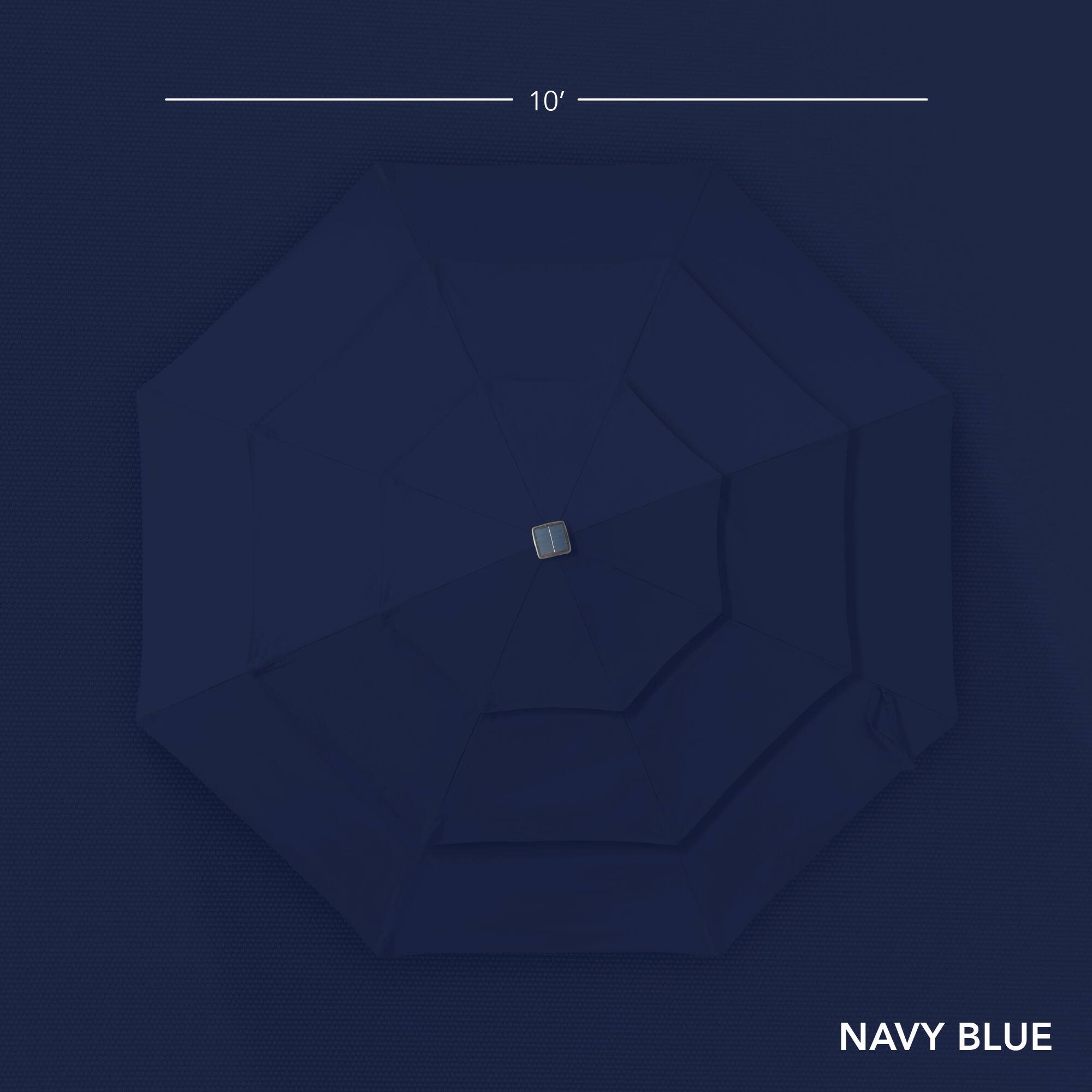 The text in the image is:

"10' NAVY BLUE"