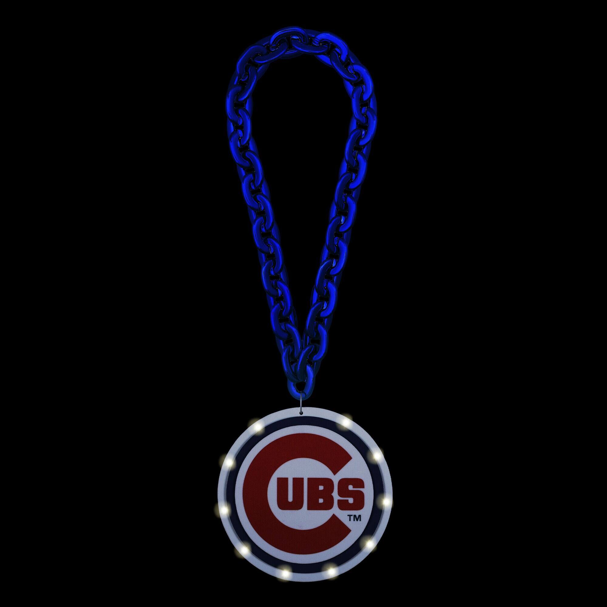 Alt View 1. FOCO - Chicago Cubs Light Up Big Logo Fan Chain - Multicolor.