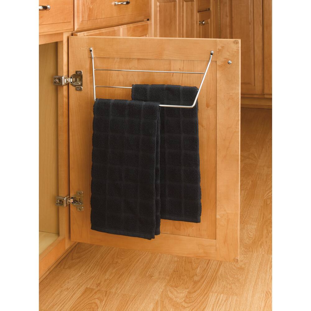 Alt View 1. Rev-A-Shelf - Rev-A-Shelf Kitchen & Bathroom Undersink Door Mount Towel Bar, Chrome, 563-32 C - Silver.