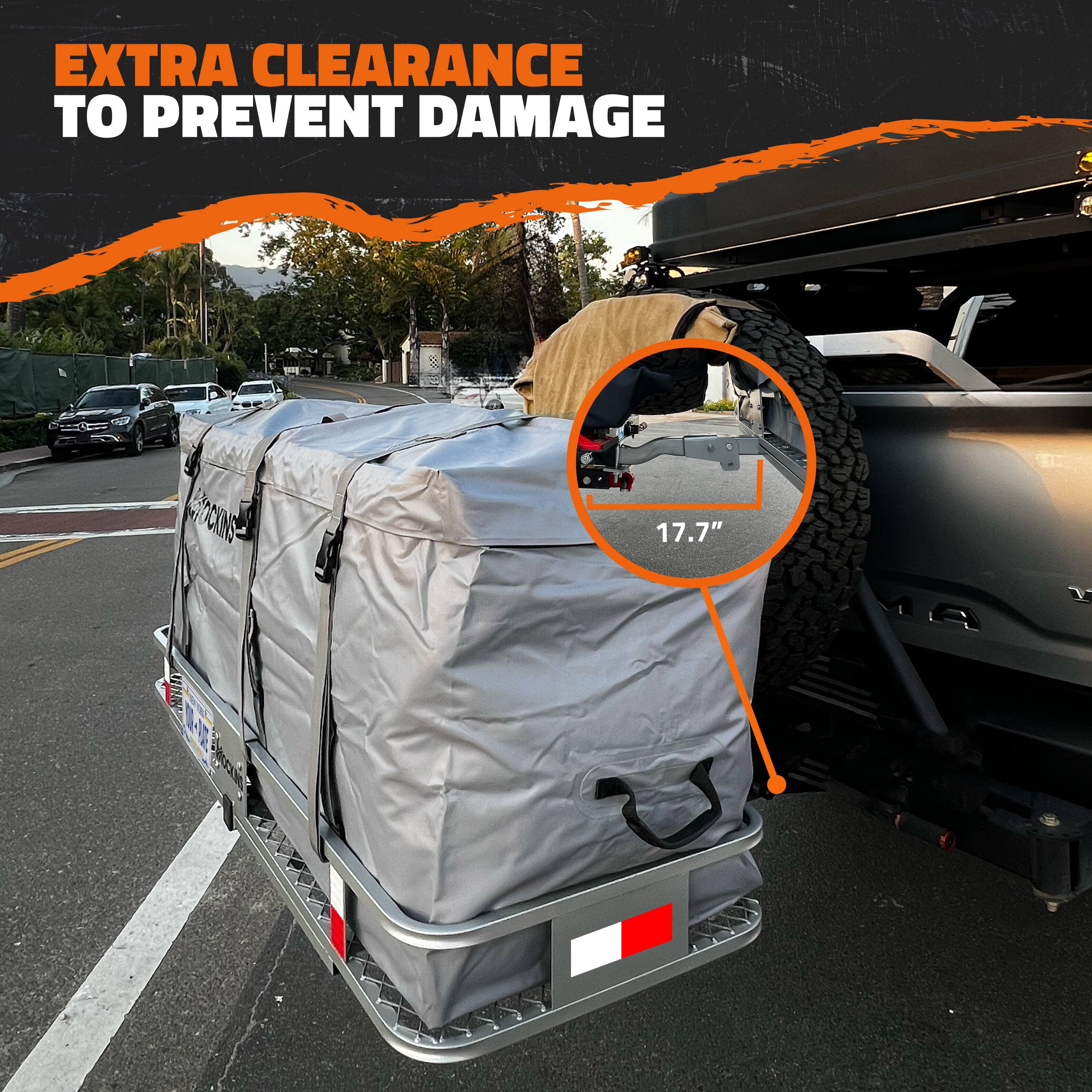 EXTRA CLEARANCE TO PREVENT DAMAGE

17.7"