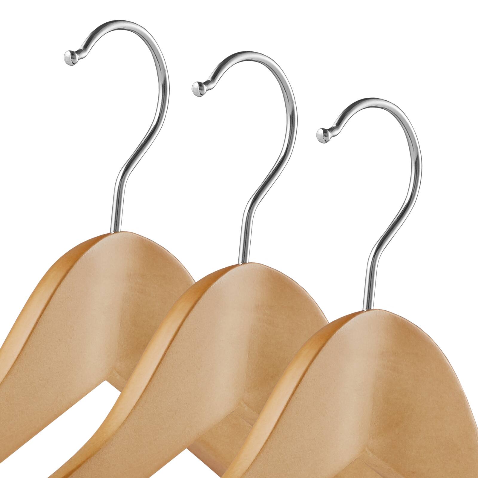 Alt View 1. Casafield - 6pk Wide Shoulder Wooden Suit Hangers - Natural.