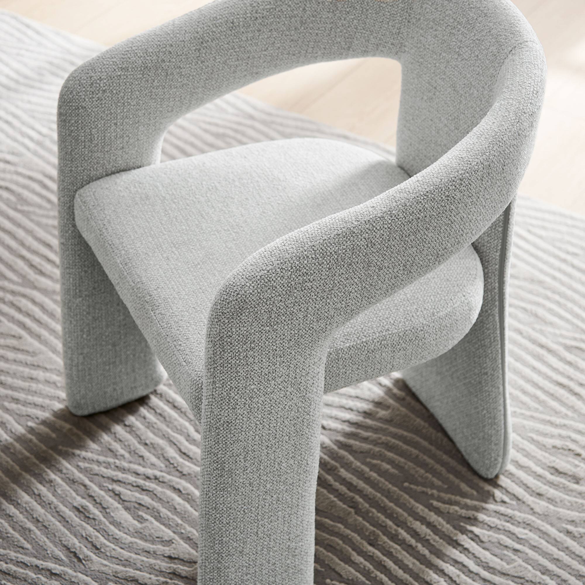 Alt View 6. Modway - Oslo Barrel Fabric Upholstered Dining Accent Chair by Modway - Gray.