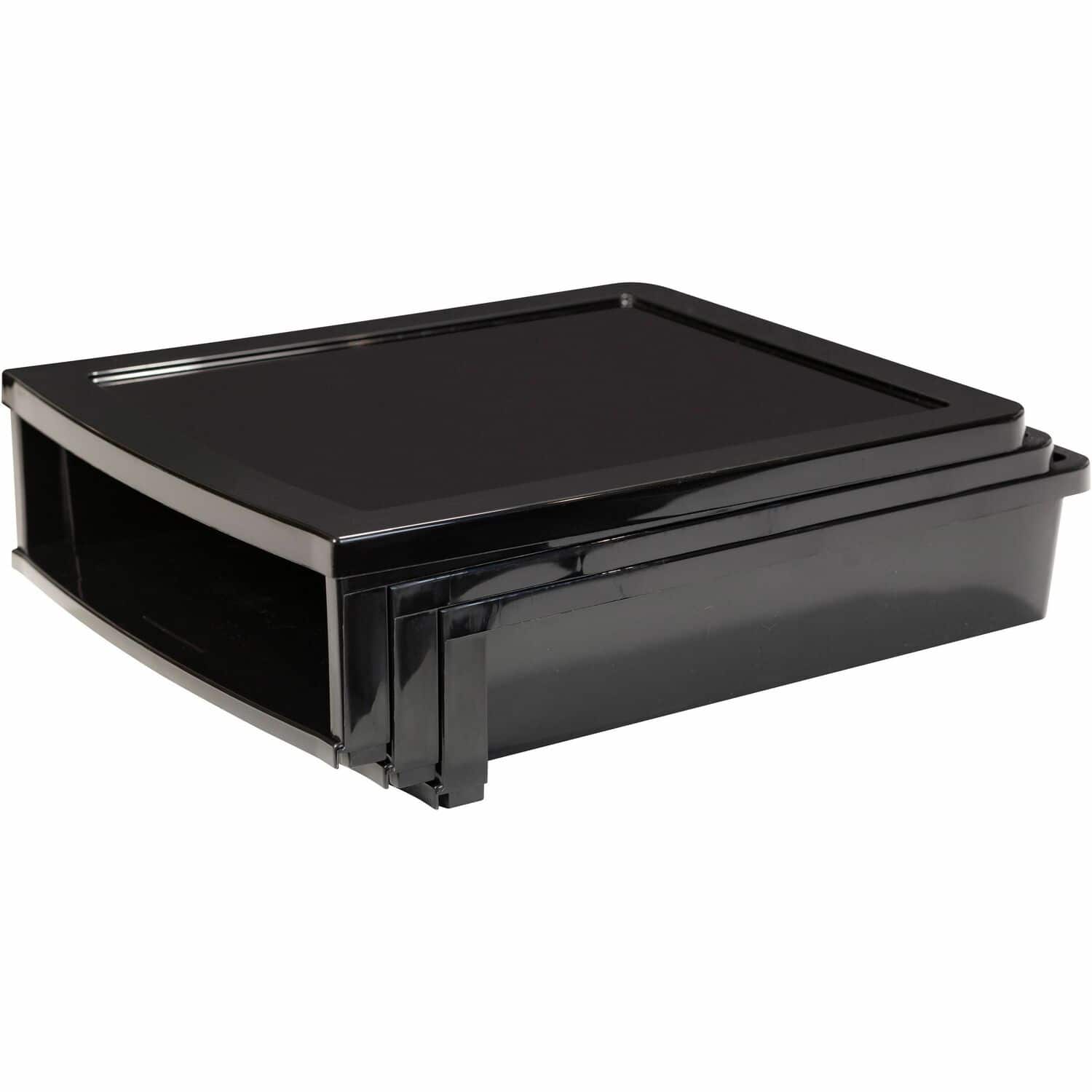 Storex - Quick Stack Construction Paper Sorter 500 x Sheet 3 Compartment 8.40" x 11.25" x 13" Length Plastic - Black