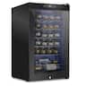 Schmecke - 24 Bottle Compressor Wine Refrigerator, Freestanding Wine Cooler with Lock - Black