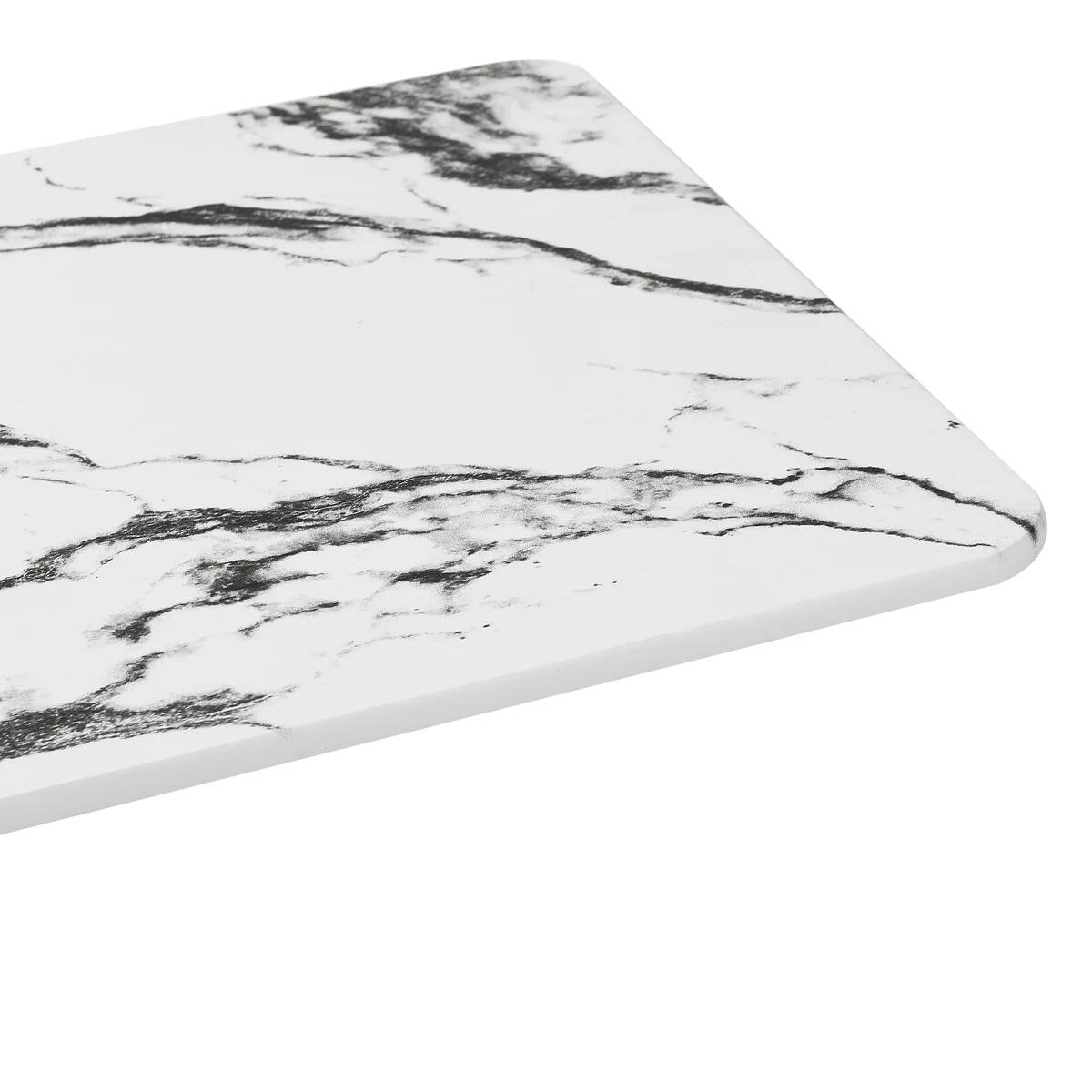 Back. J&V TEXTILES - 24'' x 15'' Diatomaceous Quick-Drying Stone Bath Mat - WHITE MARBLE.