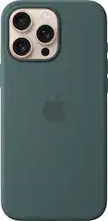 Apple - iPhone 16 Pro Max Silicone Case with MagSafe - Lake Green - Front_Zoom