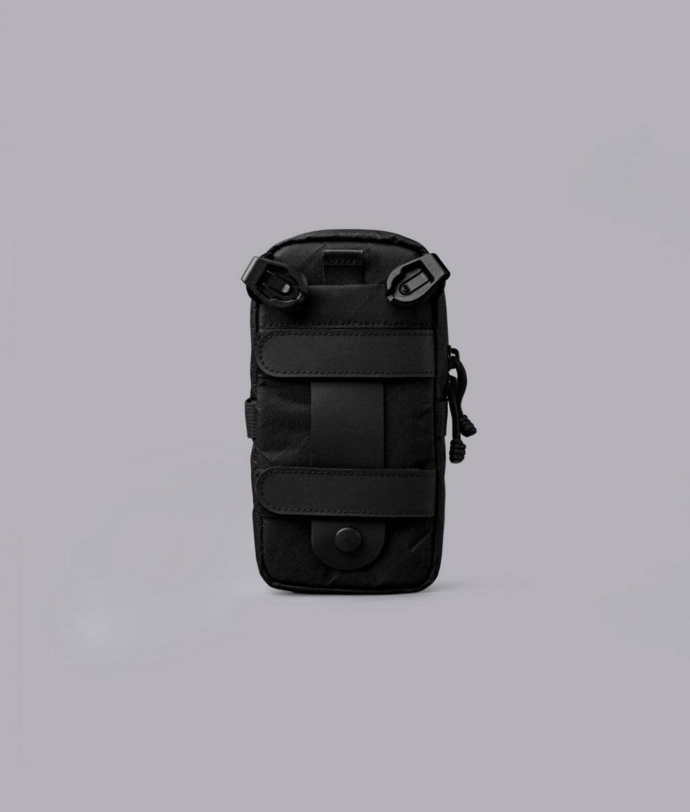 Back. ALPAKA - Crossbody Phone Bag & EDC Organizer - Modular Shoulder Pocket Max for Travel, Weather-Resistant - Black Ultradyne 100D.