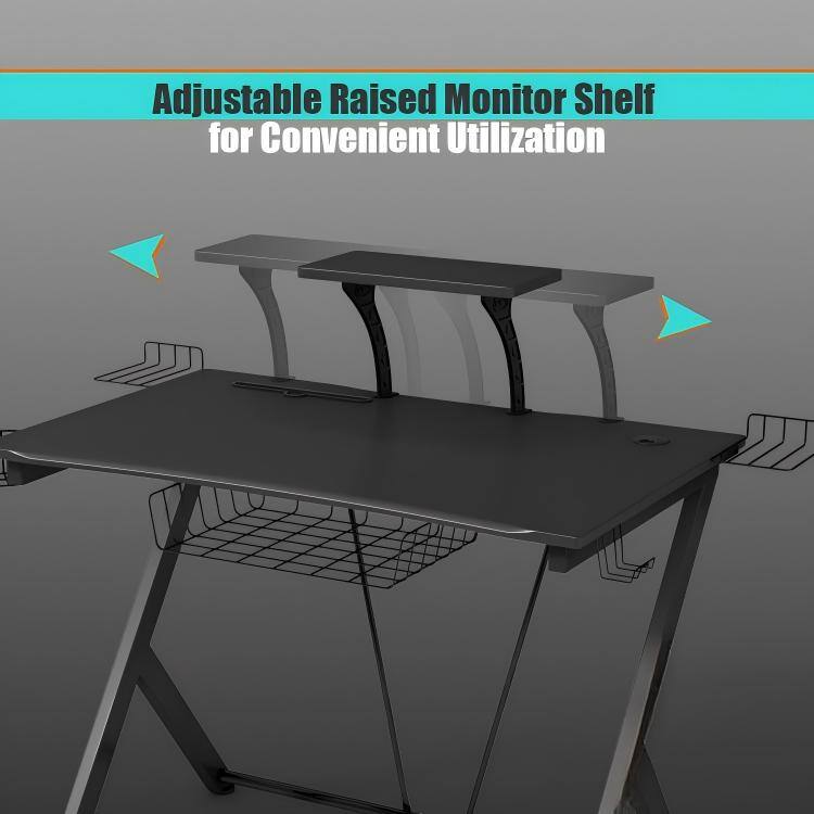 Adjustable Raised Monitor Shelf for Convenient Utilization
