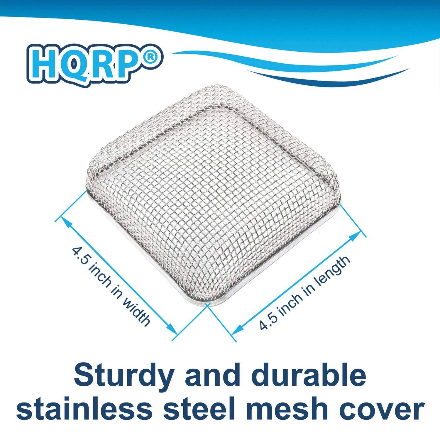HQRP 4.5 inch in width 4.5 inch in length Sturdy and durable stainless steel mesh cover