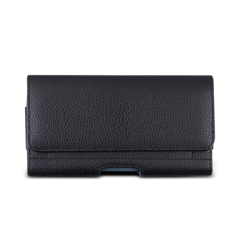 Front. LUXMO - LUXMO XL Size Horizontal Phone Holster-Card Series - Black - Black.