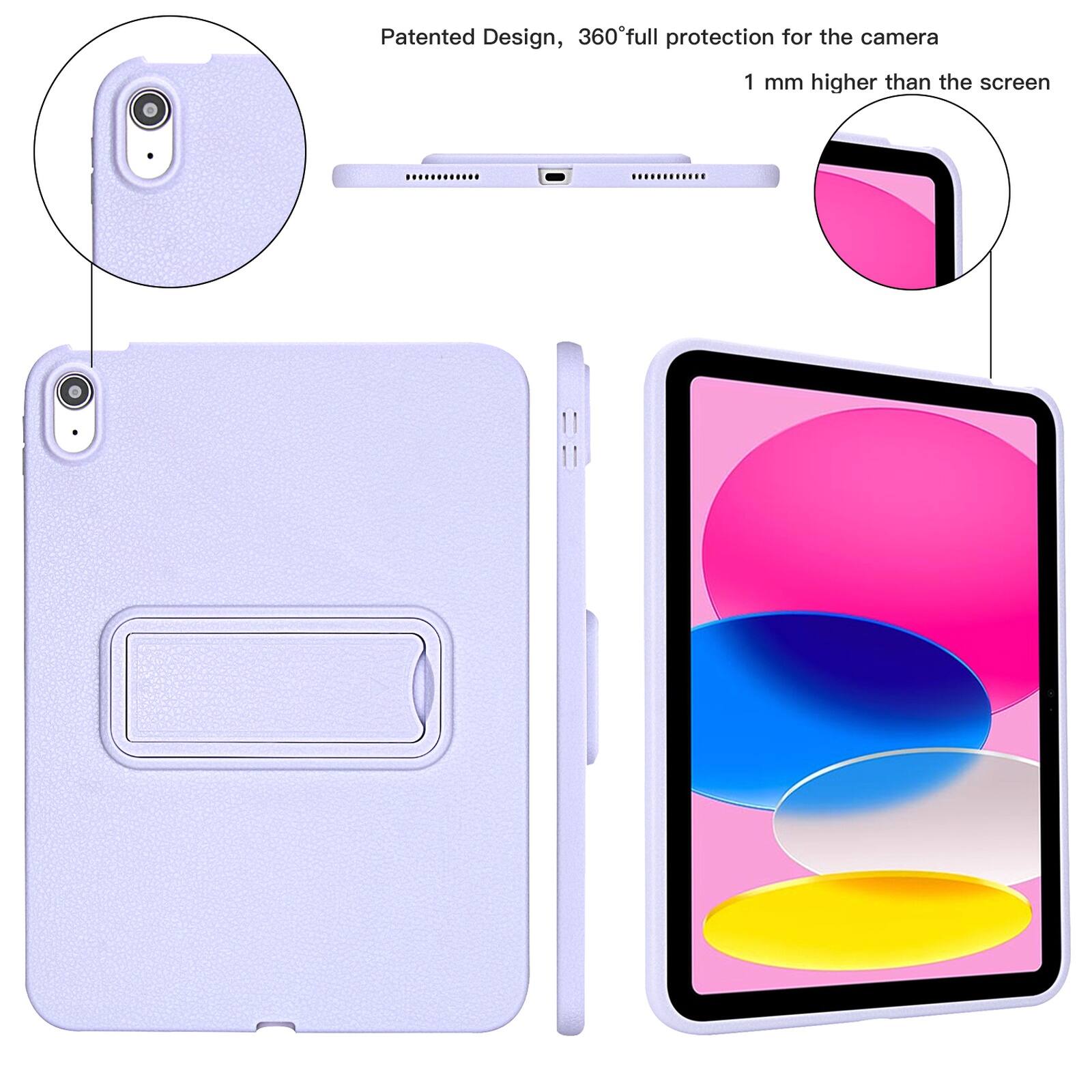 Patented Design, 360° full protection for the camera  
1 mm higher than the screen