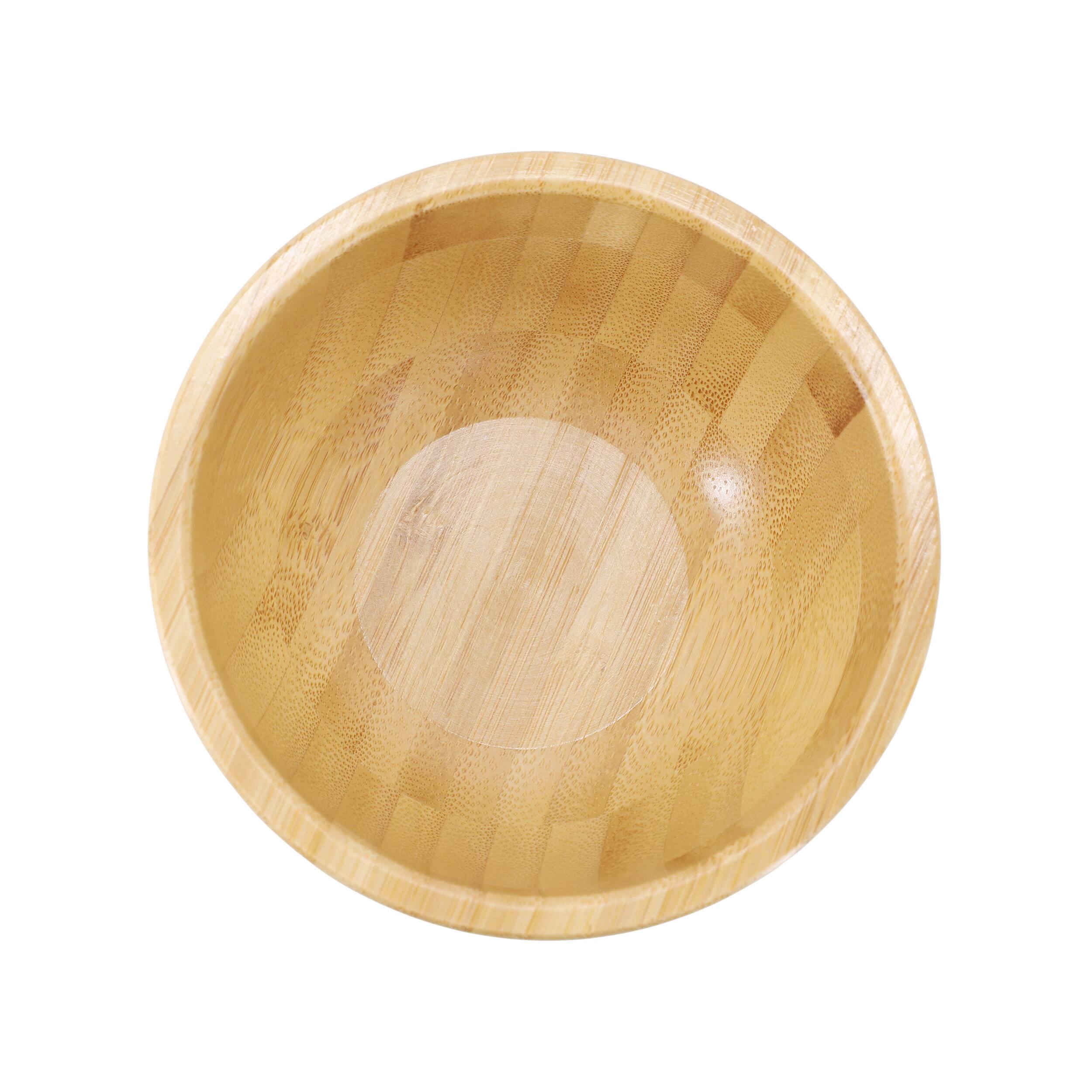 Alt View 3. MegaChef - MegaChef 4 Piece 4.75 Inch Bamboo Wood Salad Bowl Set - Light Brown.