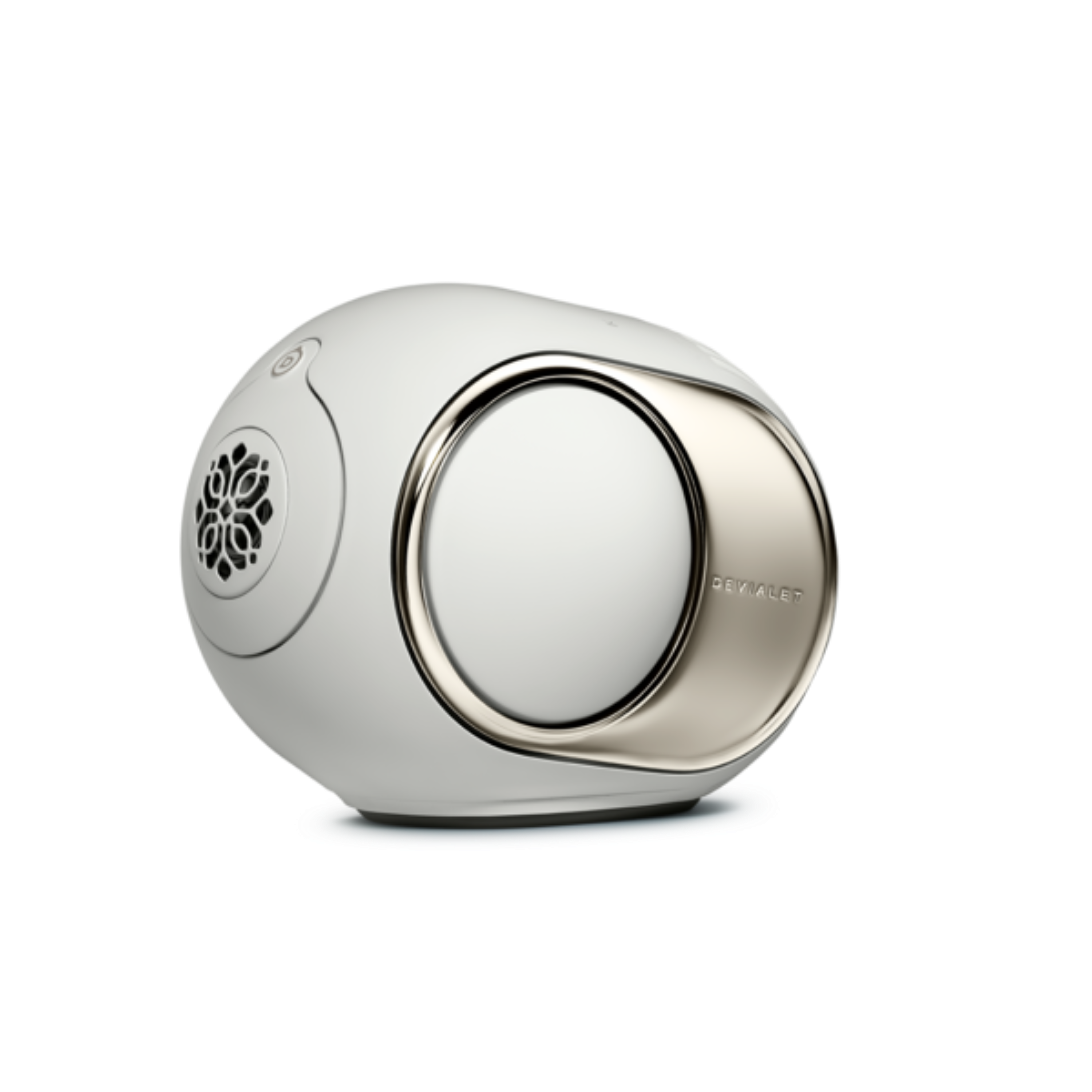 Front. Devialet - Phantom Ultimate 98 dB Wireless Bookshelf Speaker - Light Pearl.