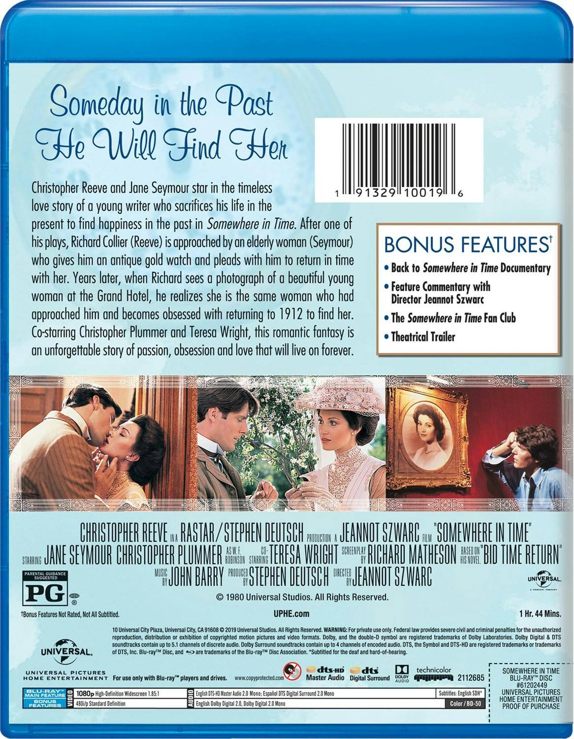 Back. Somewhere in Time [Blu-ray].