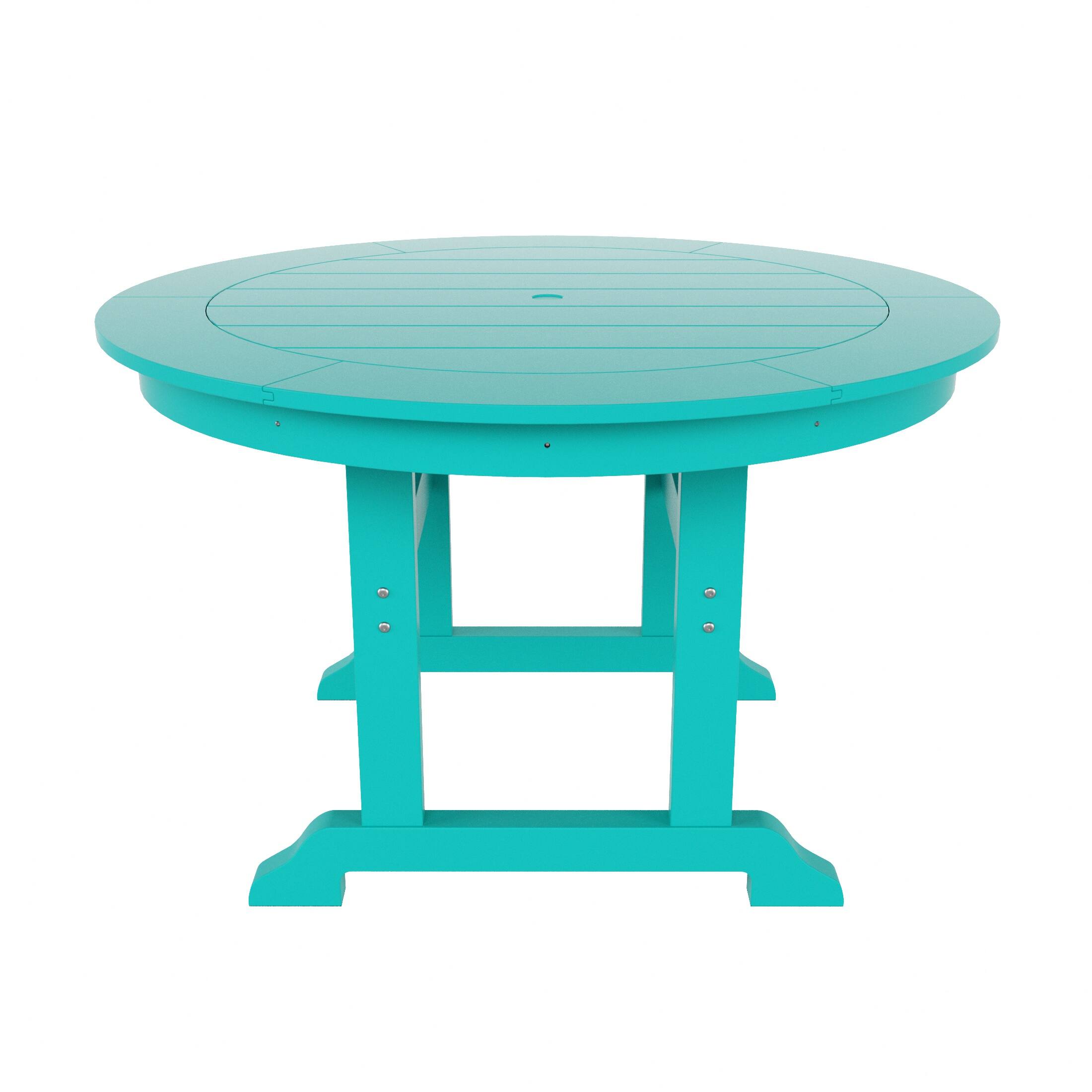 Back. WestinTrends - WestinTrends Malibu 5 Piece Outdoor Patio Dining Round Table and Curved Back Armchair Set - Turquoise.