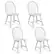 Front. Costway - Set of 4 Vintage Windsor Dining Side Chair Wood Spindleback Kitchen Room - White.