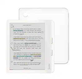 Kobo - Libra Colour eReader (White) with Bundle - 2024 - Clear Case
