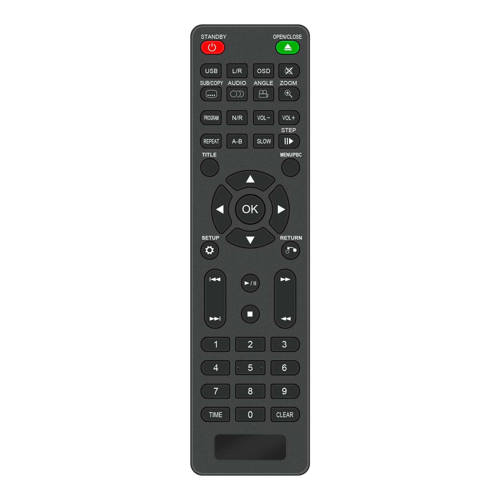 VINABTY - Replaced Remote LP-099 Fits for Multi Region Code Zone Free DVD Player LP099 - Black