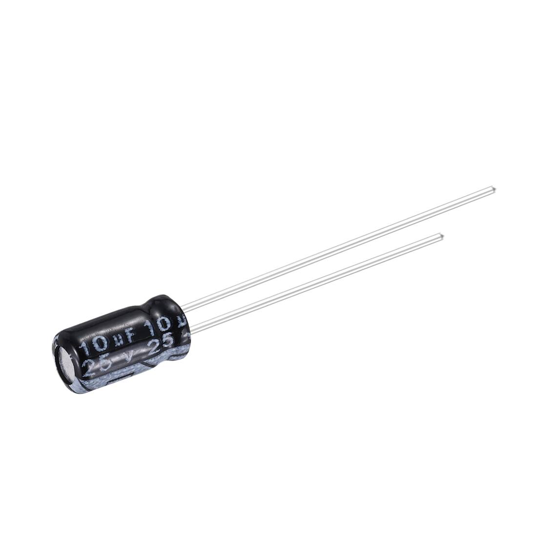 Alt View 2. Unique Bargains - 10uF 25V 10x17mm Electrolytic Capacitor, Radial Leads Aluminum, 50pcs, 105C High Temp for TVs, LCD Monitor, VCD - Black.