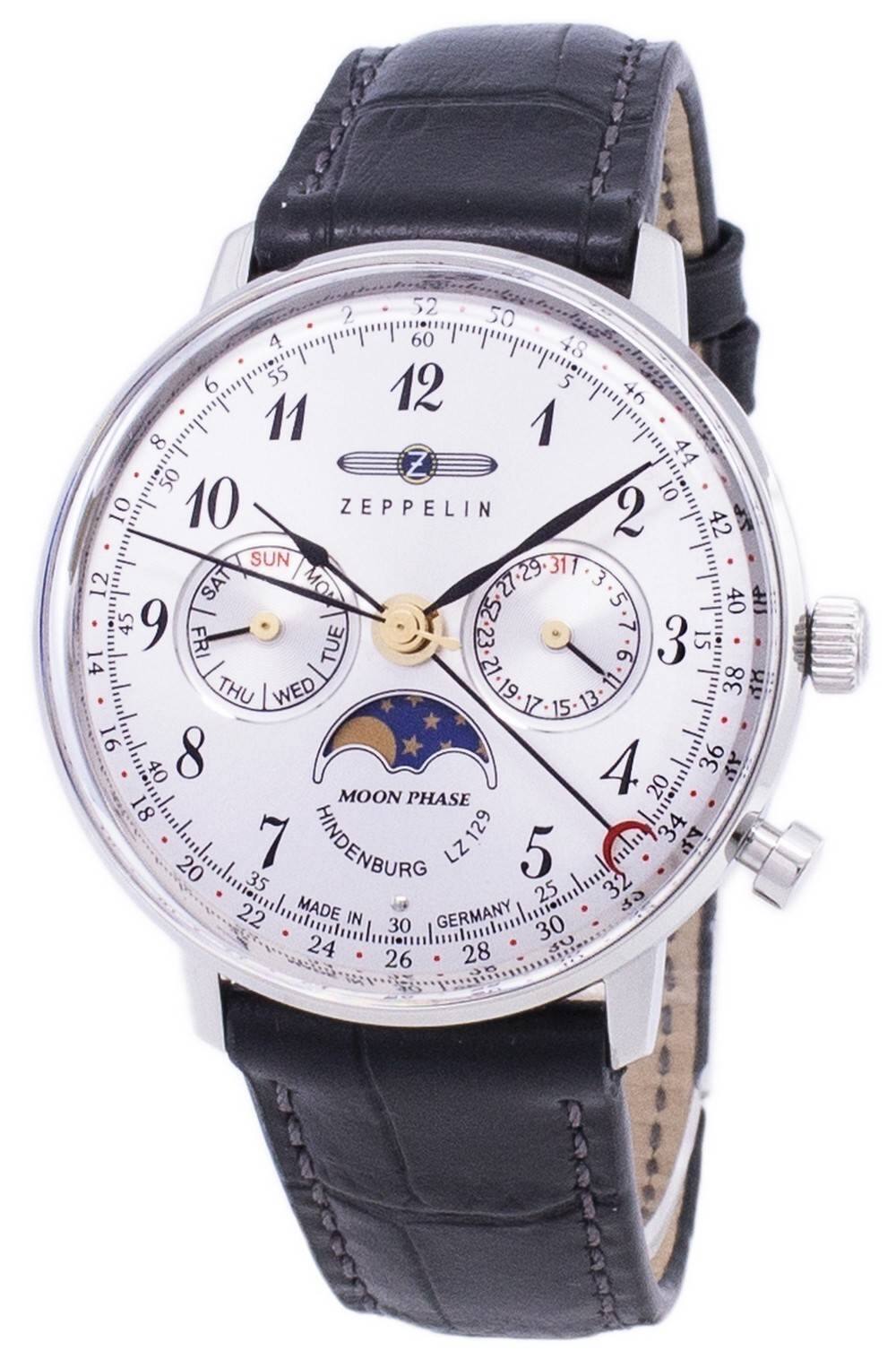 Zeppelin - Series Quartz LZ 129 Hindenburg 7037-1 70371 Men's Watch 30M - Black, White