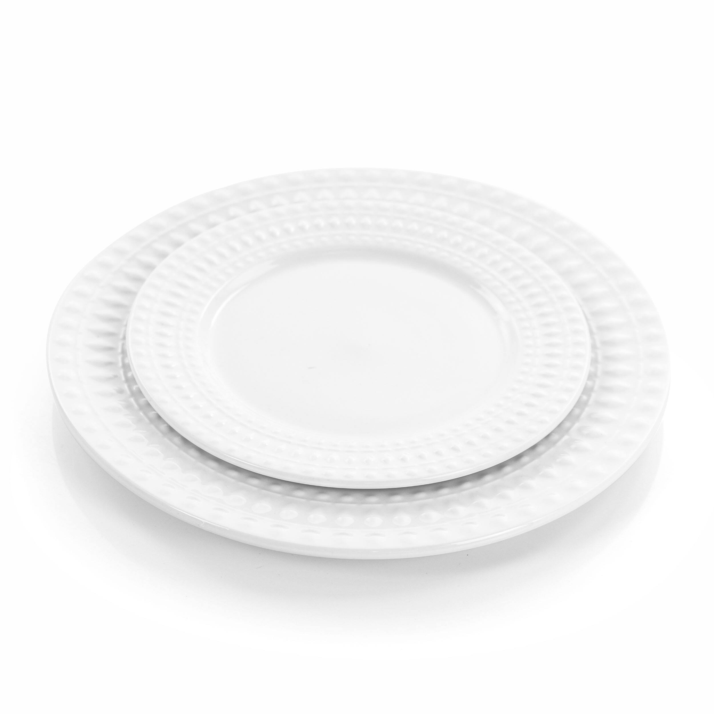 Alt View 8. Elama - Elama Cara 16 Piece Round Porcelain Dinnerware Set in White - White.