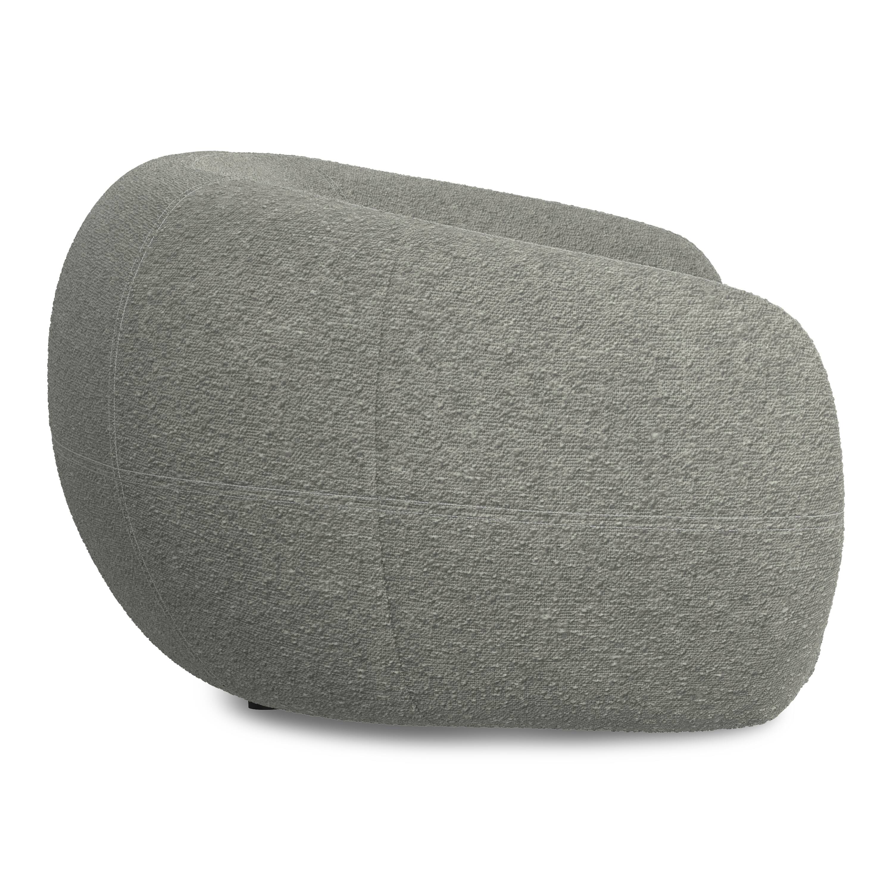 Back. Simpli Home - Sherri 89 inch Wide Contemporary Sofa in Stone Grey Boucle Performance Fabric - Stone Grey.
