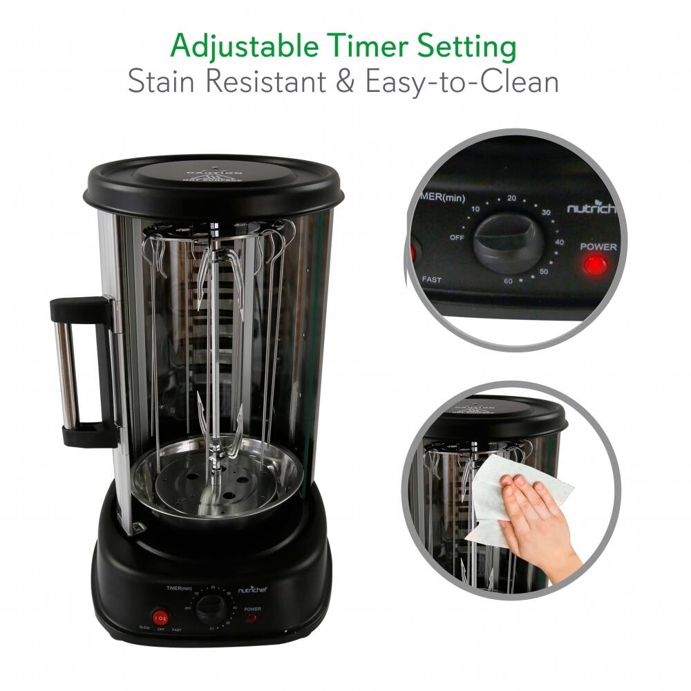Adjustable Timer Setting  
Stain Resistant & Easy-to-Clean  

ONE  
MER(min)  
0 10 20 30 40 50 60  

POWER  
FAST  

nutrich