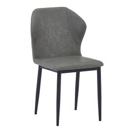 LeisureMod - Mosaic Modern Fabric Upholstered Side Dining Chair with Accent Diamond Stitched Backrest and Metal Legs - Olive Green
