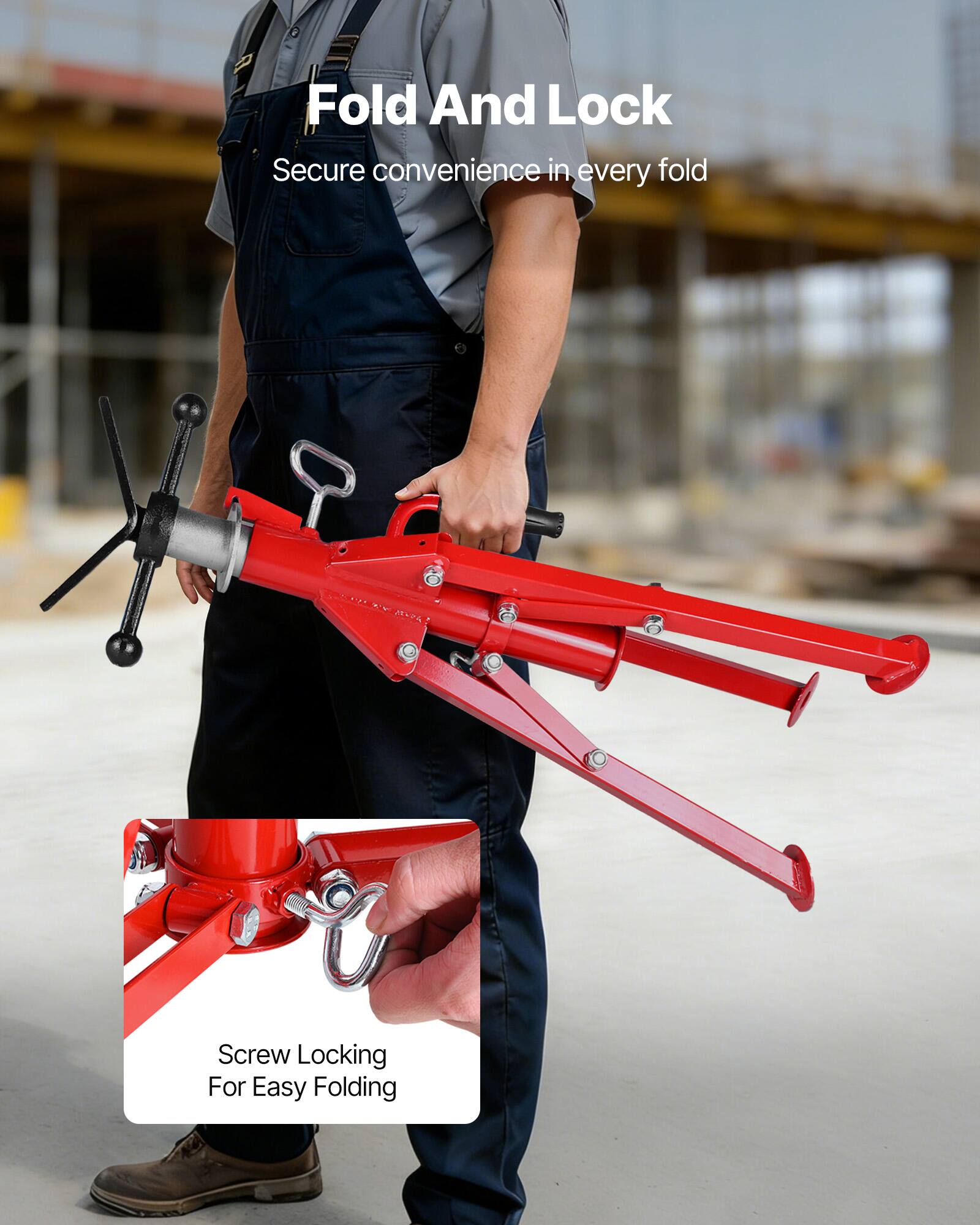 Fold And Lock  
Secure convenience in every fold  

Screw Locking For Easy Folding