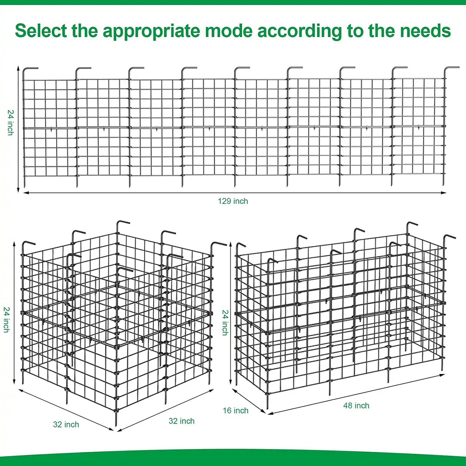 Select the appropriate mode according to the needs

24 inch 129 inch 24 inch 24 inch 32 inch 32 inch 16 inch 48 inch