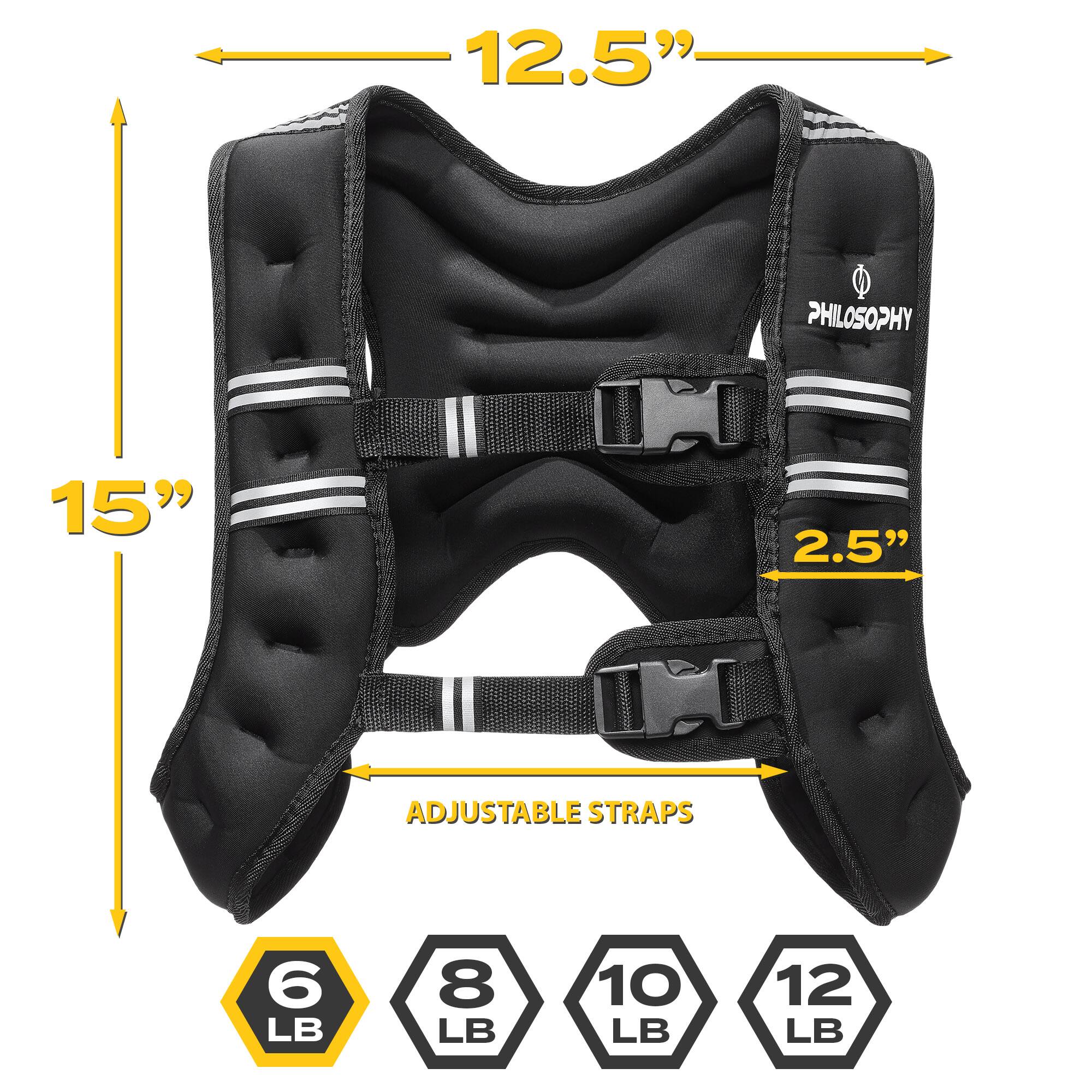 Philosophy Gym Weighted Vest 6 12lb, Strength Training Workout Weight ...