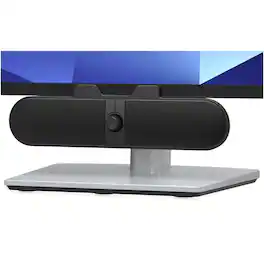 Dazzed Corner - USB Computer Speakers for PC/Monitor, Clamp-On Soundbar - Black