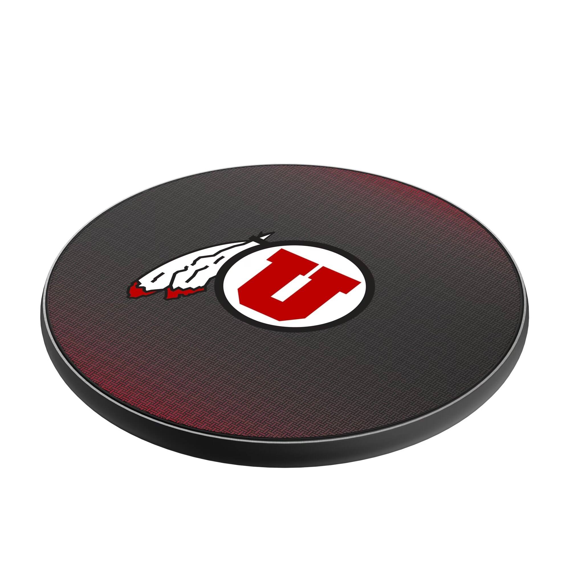 Alt View 1. Keyscaper - Utah Utes 15 Watt Wireless Induction Charger - Black.
