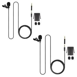5 CORE - Microphone 2Pcs Lavalier Mic Wearable Omnidirectional Condenser 3.5mm Body Microfono