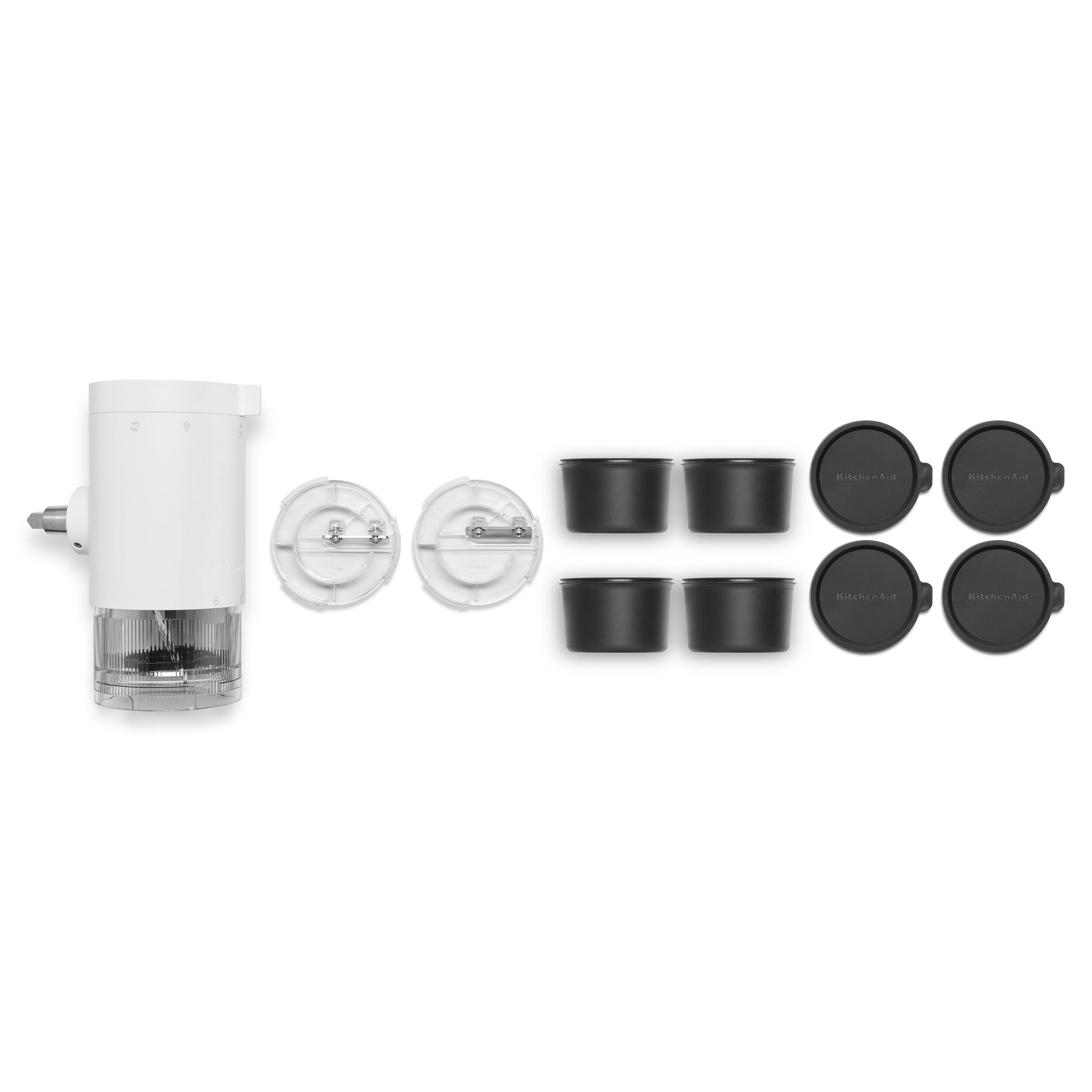 Angle. KitchenAid - Shave Ice Attachment, KSMSIA - White.