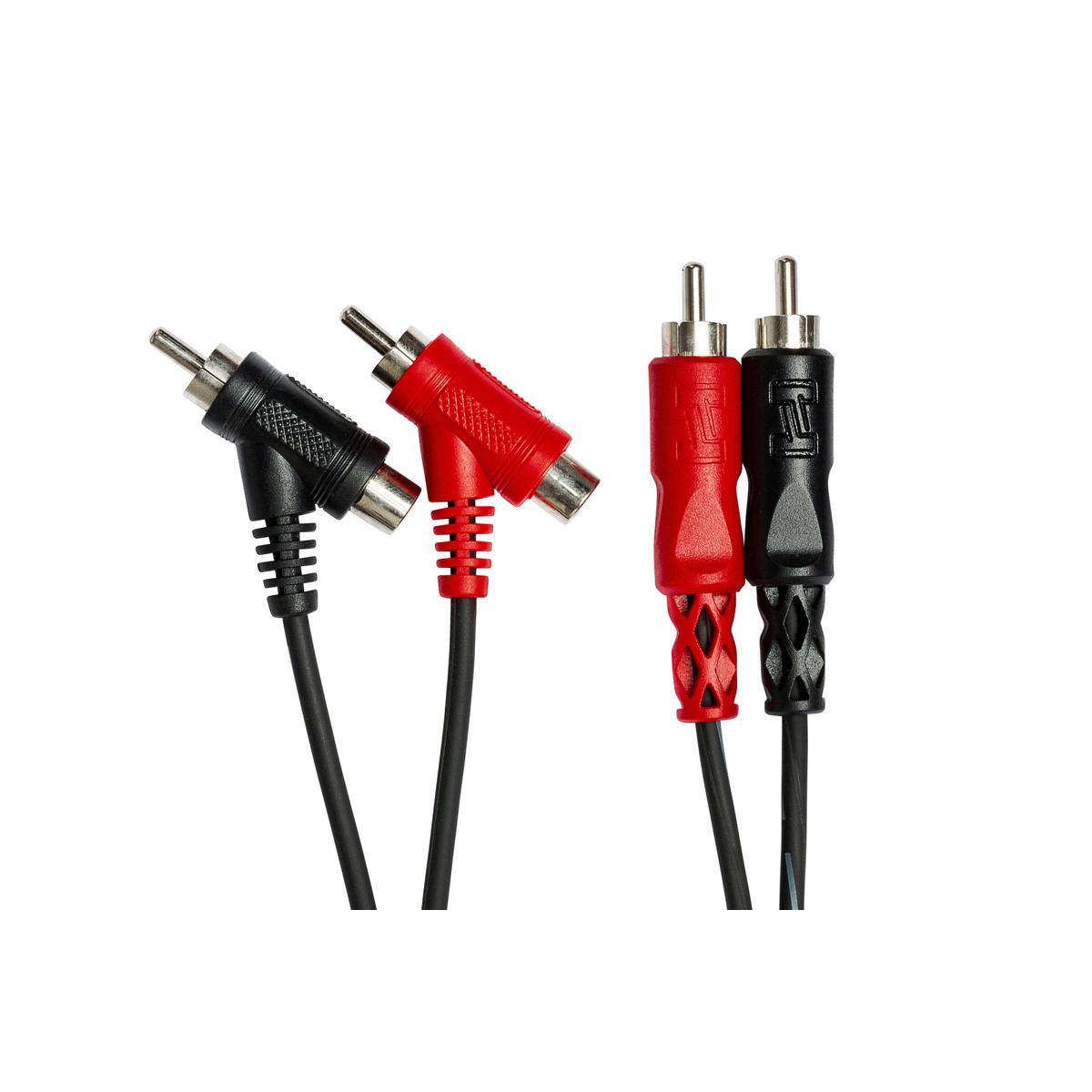 Hosa Technology 3.3'/1m Dual RCA to Dual Piggyback RCA Audio Cable ...