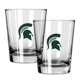 The Memory Company - Michigan State Spartans 15oz. Two-Pack Rocks Glass Gift Set - Multicolor