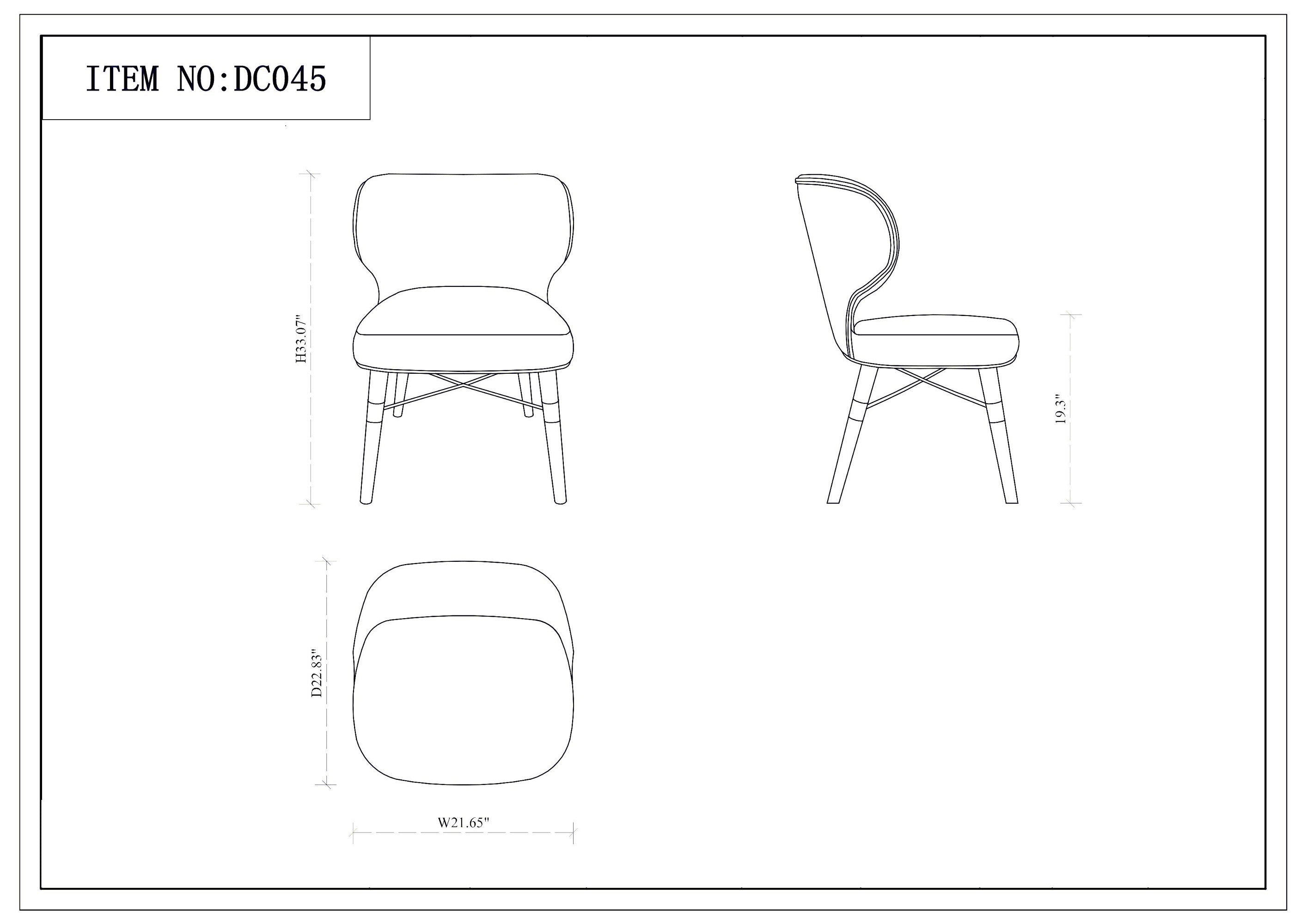 ITEM NO: DC045  
H33.07"  
D22.83"  
W21.65"