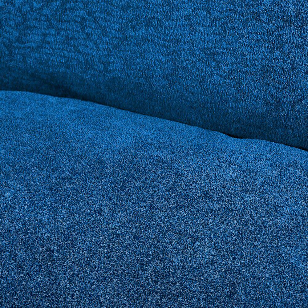 Angle. Kadyn - 3-in-1 Convertible Sleeper Sofa Chair Bed, Adjustable Pullout Velvet Sofa for Small Spaces - Blue.