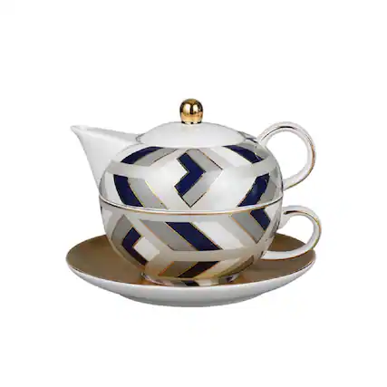 Front. Jiallo - The Elegance in Porcelain Tea Service Collection - Tea for one Tea Set - Multi color.